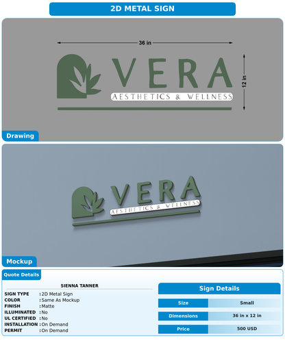 CUSTOM MOCKUP SIGN FOR Sienna Tanner