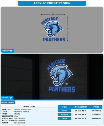CUSTOM MOCKUP SIGN FOR Erin MCClure