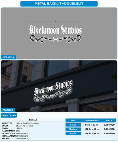 CUSTOM MOCKUP SIGN FOR Brielle