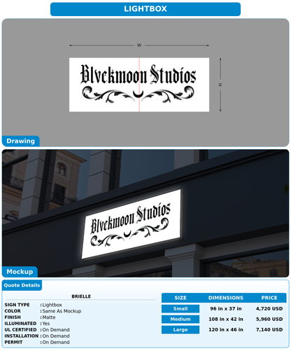 CUSTOM MOCKUP SIGN FOR Brielle