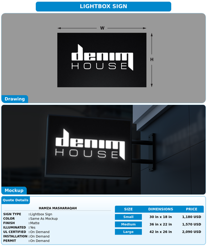 CUSTOM MOCKUP SIGN FOR HAMZA MASHARAQAH