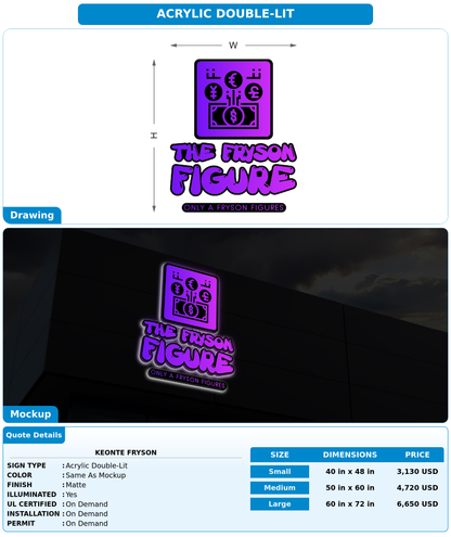 CUSTOM MOCKUP SIGN FOR Keonte Fryson
