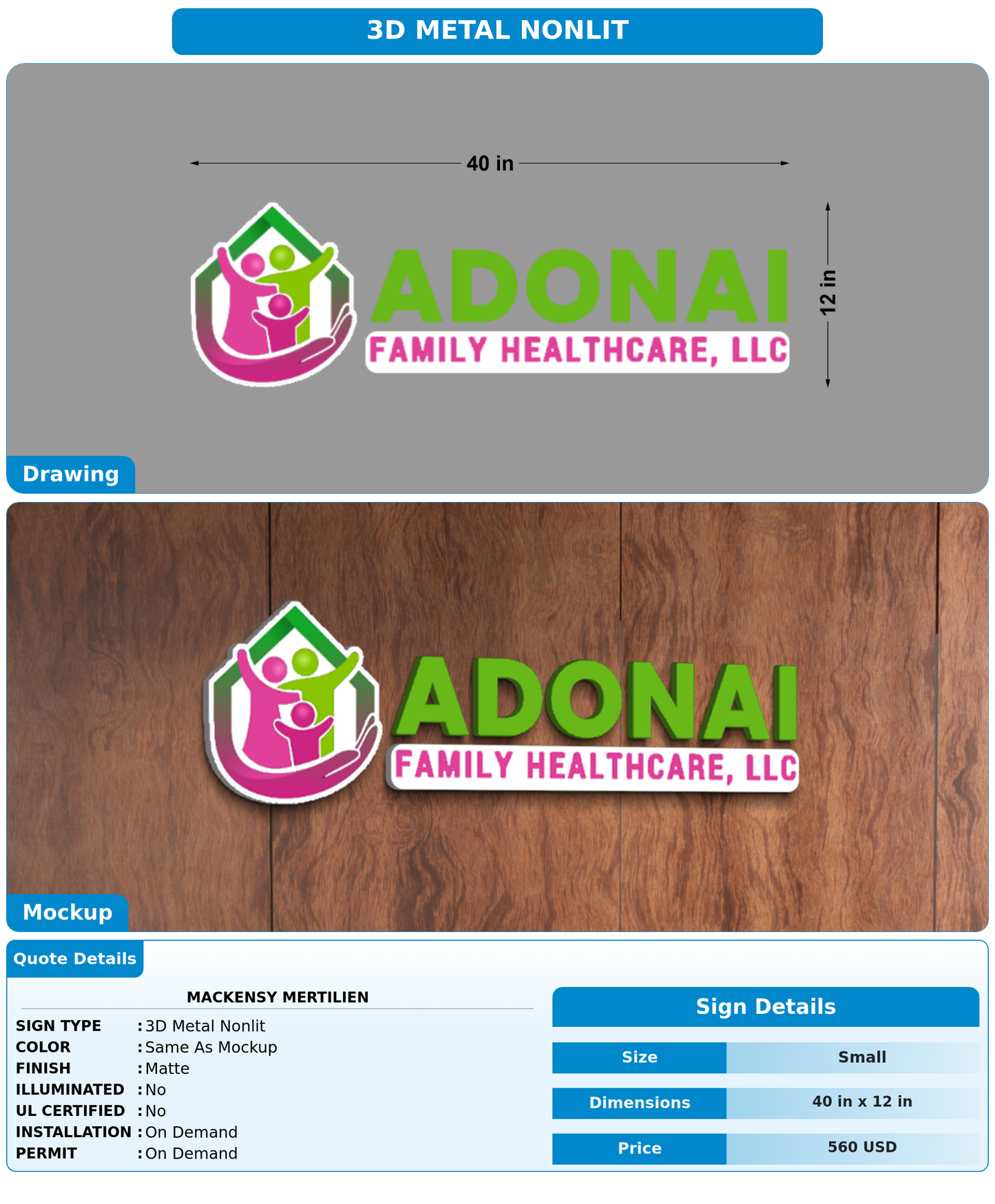 CUSTOM MOCKUP SIGN FOR MACKENSY MERTILIEN