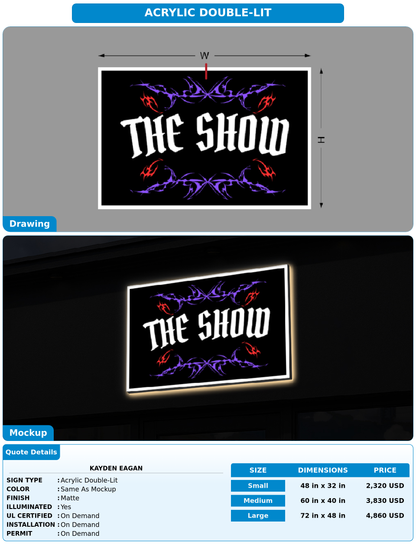 CUSTOM MOCKUP SIGN FOR Kayden Eagan