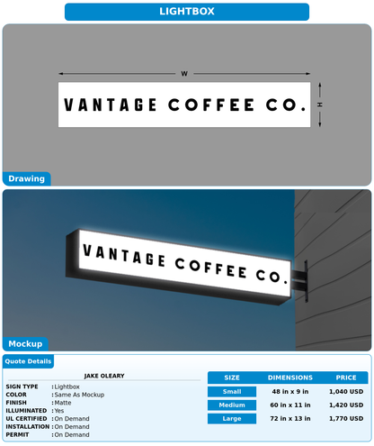CUSTOM MOCKUP SIGN FOR Jake OLeary