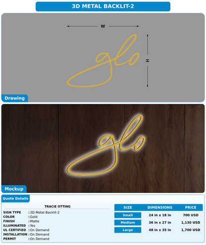 CUSTOM MOCKUP SIGN FOR Tracie Otting