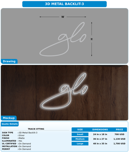 CUSTOM MOCKUP SIGN FOR Tracie Otting