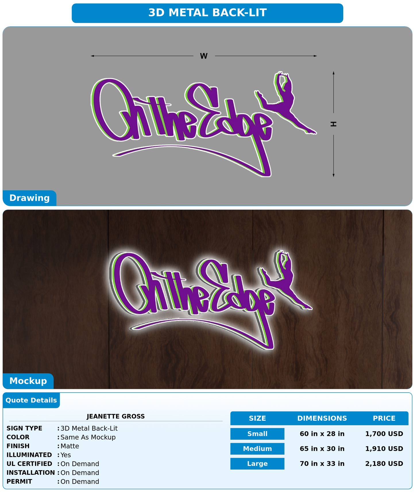CUSTOM MOCKUP SIGN FOR jeanette gross
