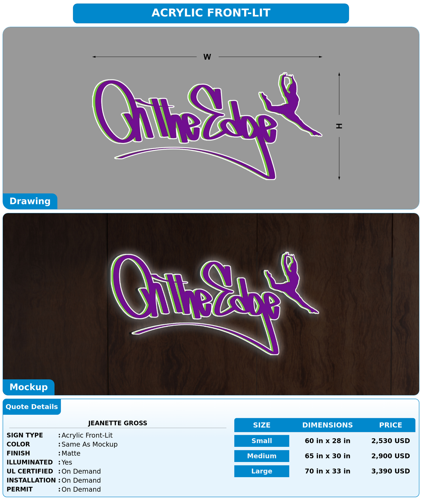CUSTOM MOCKUP SIGN FOR jeanette gross