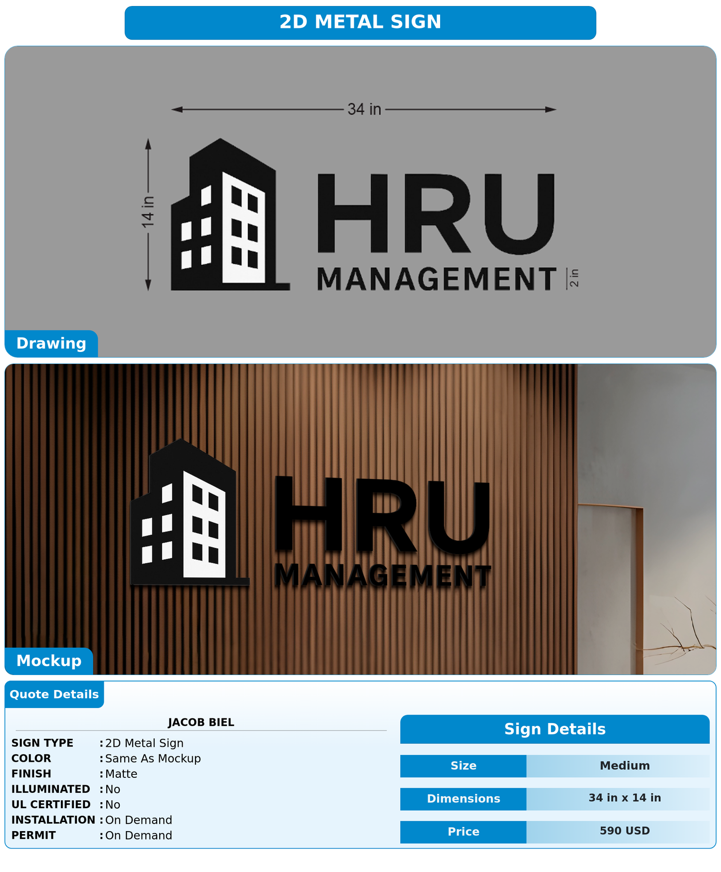 CUSTOM MOCKUP SIGN FOR Jacob Biel