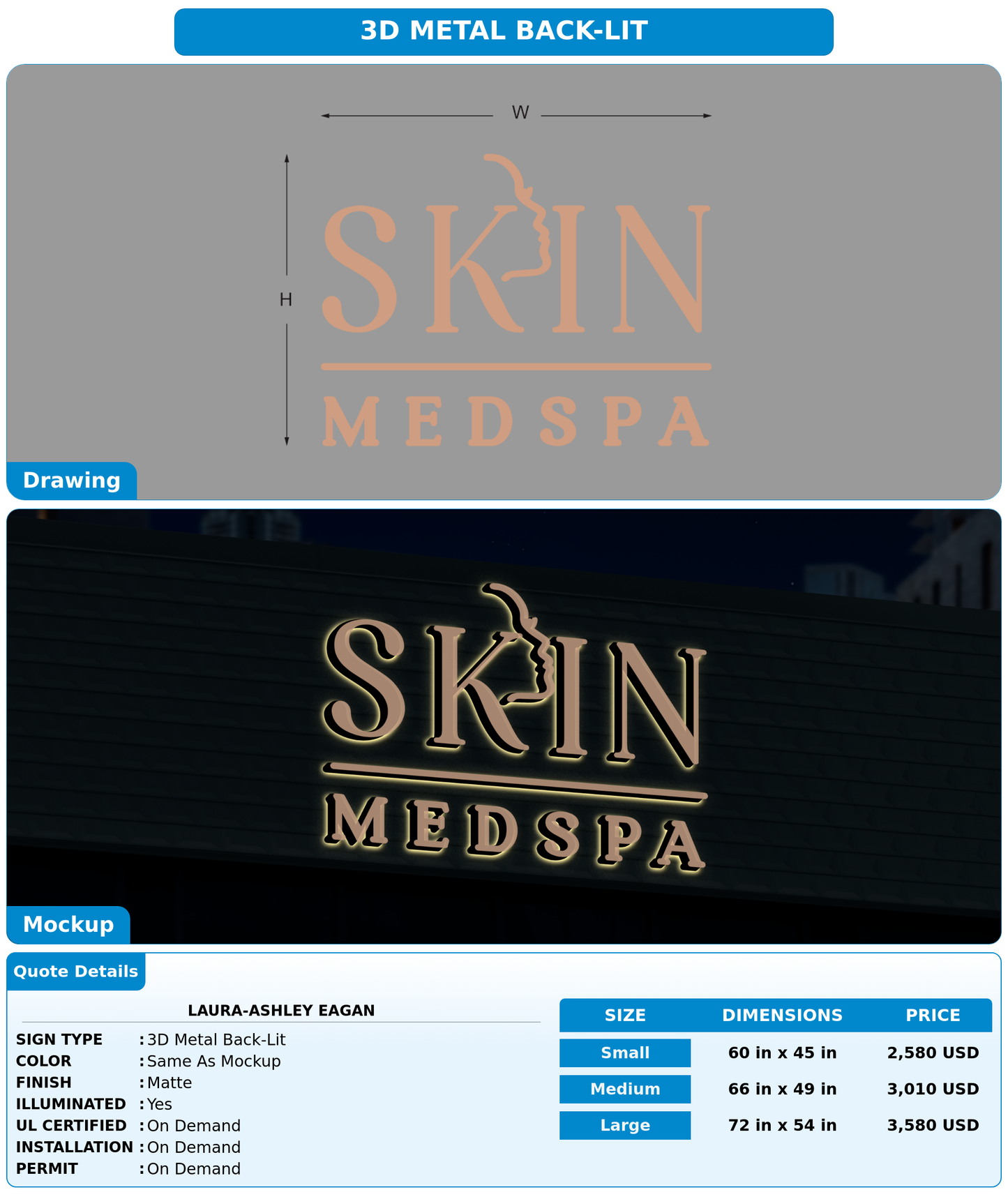 CUSTOM MOCKUP SIGN FOR Laura-Ashley Eagan
