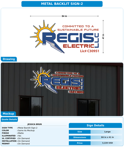 CUSTOM MOCKUP SIGN FOR Jessica Brun