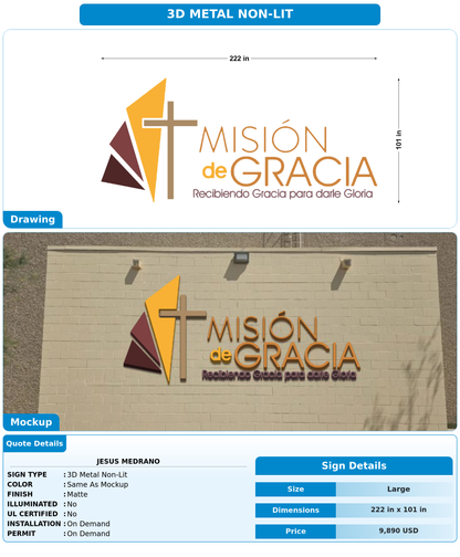 CUSTOM MOCKUP SIGN FOR Jesus Medrano
