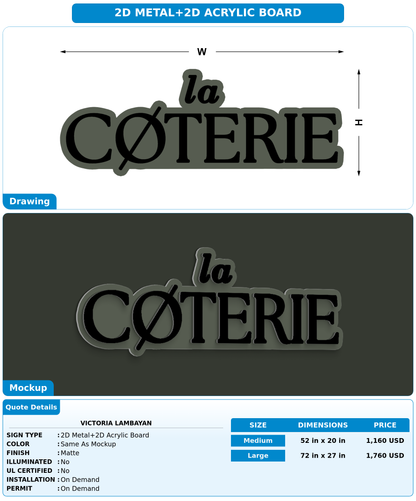 CUSTOM MOCKUP SIGN FOR Victoria Lambayan