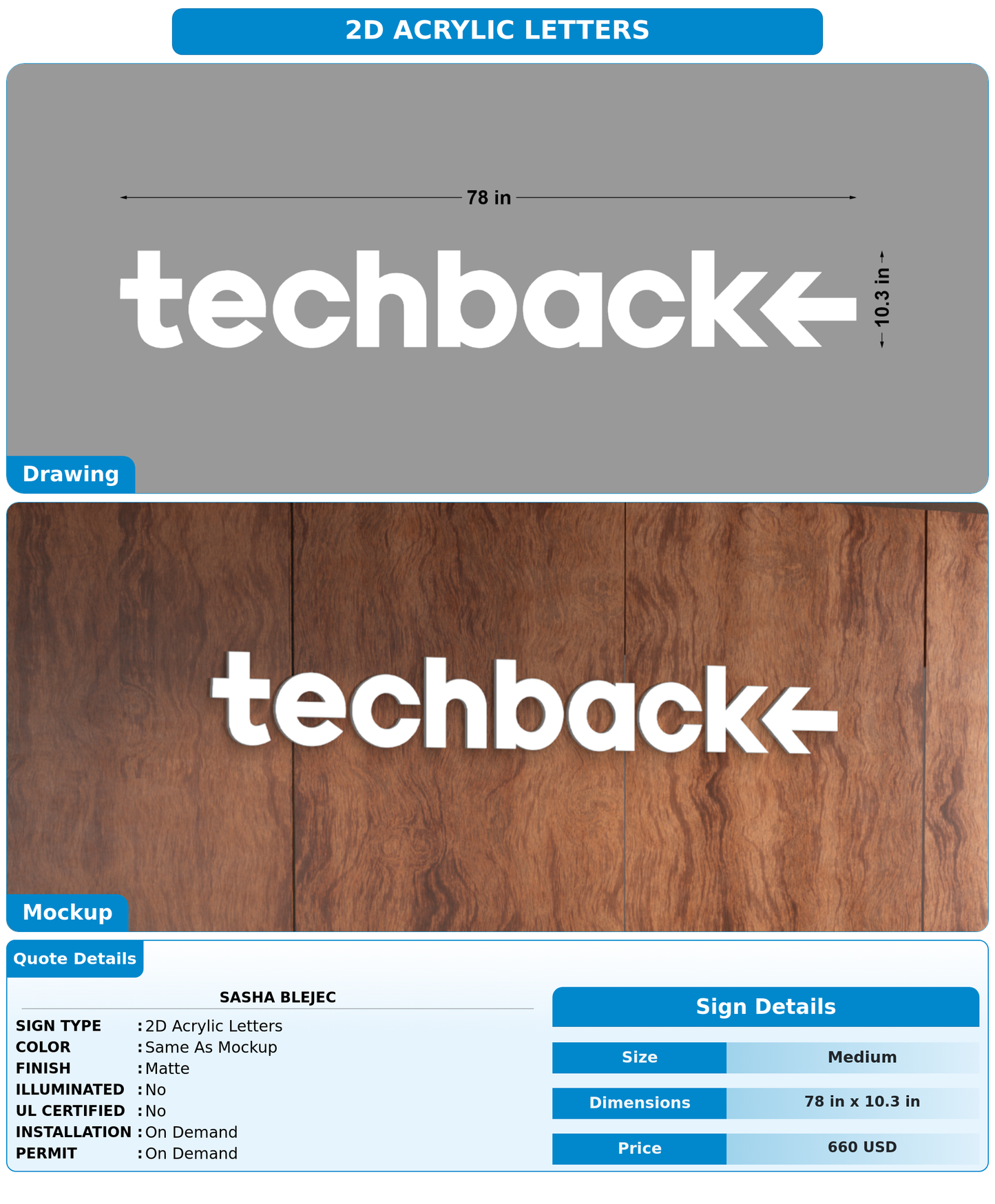 CUSTOM MOCKUP SIGN FOR Sasha Blejec