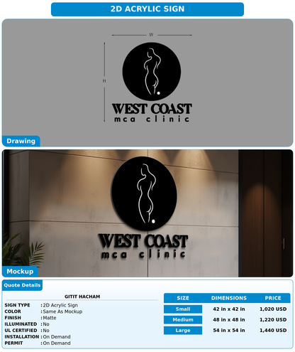 CUSTOM MOCKUP SIGN FOR Gitit Hacham