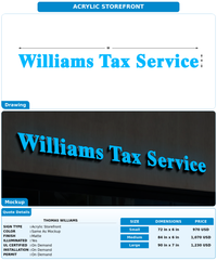 CUSTOM MOCKUP SIGN FOR THOMAS WILLIAMS