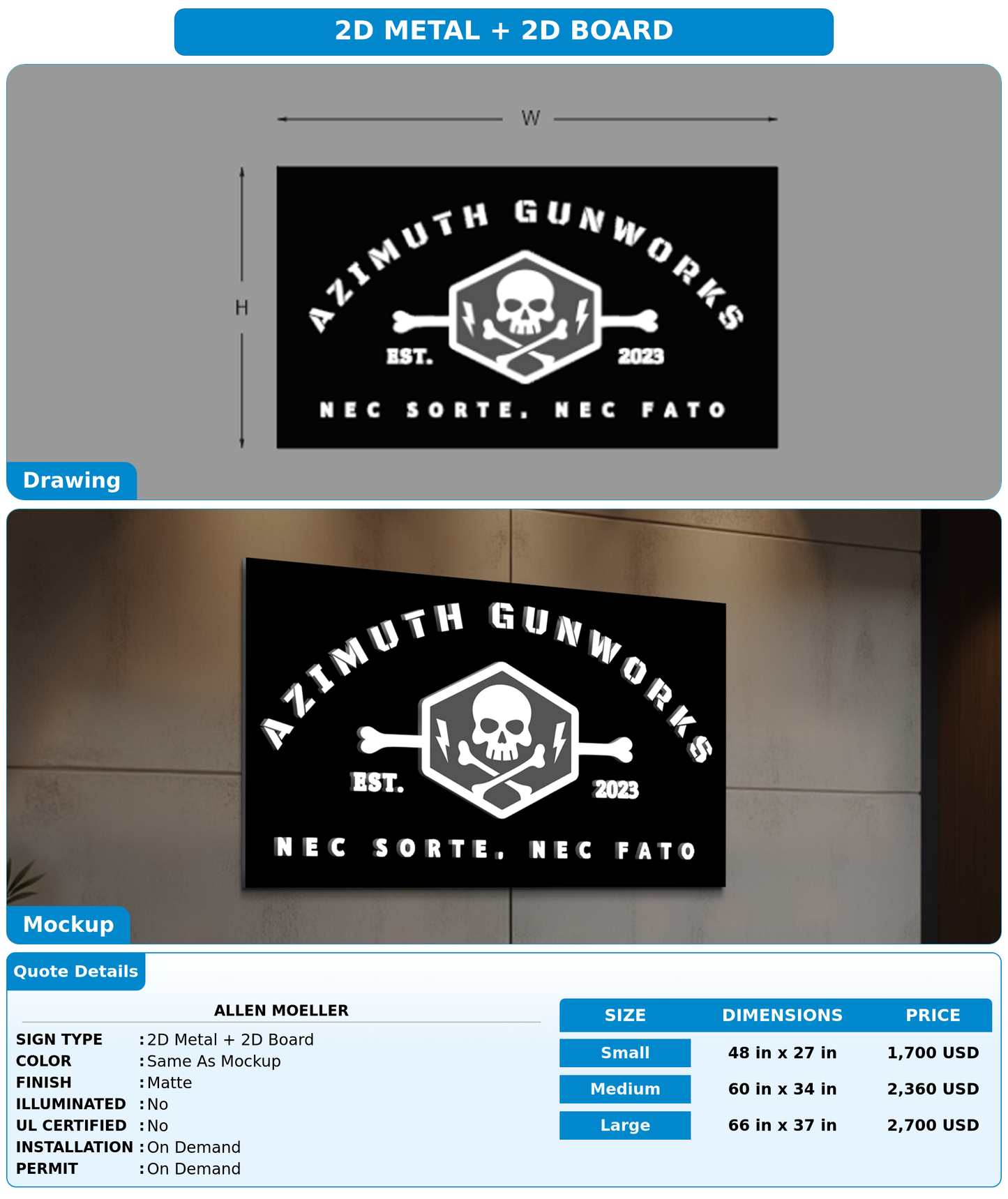 CUSTOM MOCKUP SIGN FOR Allen Moeller