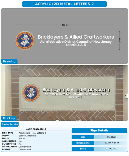CUSTOM MOCKUP SIGN FOR Katie Cantarella
