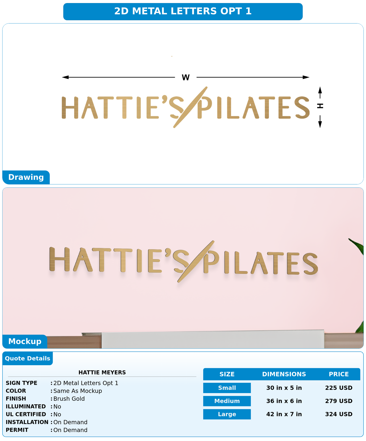 CUSTOM MOCKUP SIGN FOR Hattie Meyers