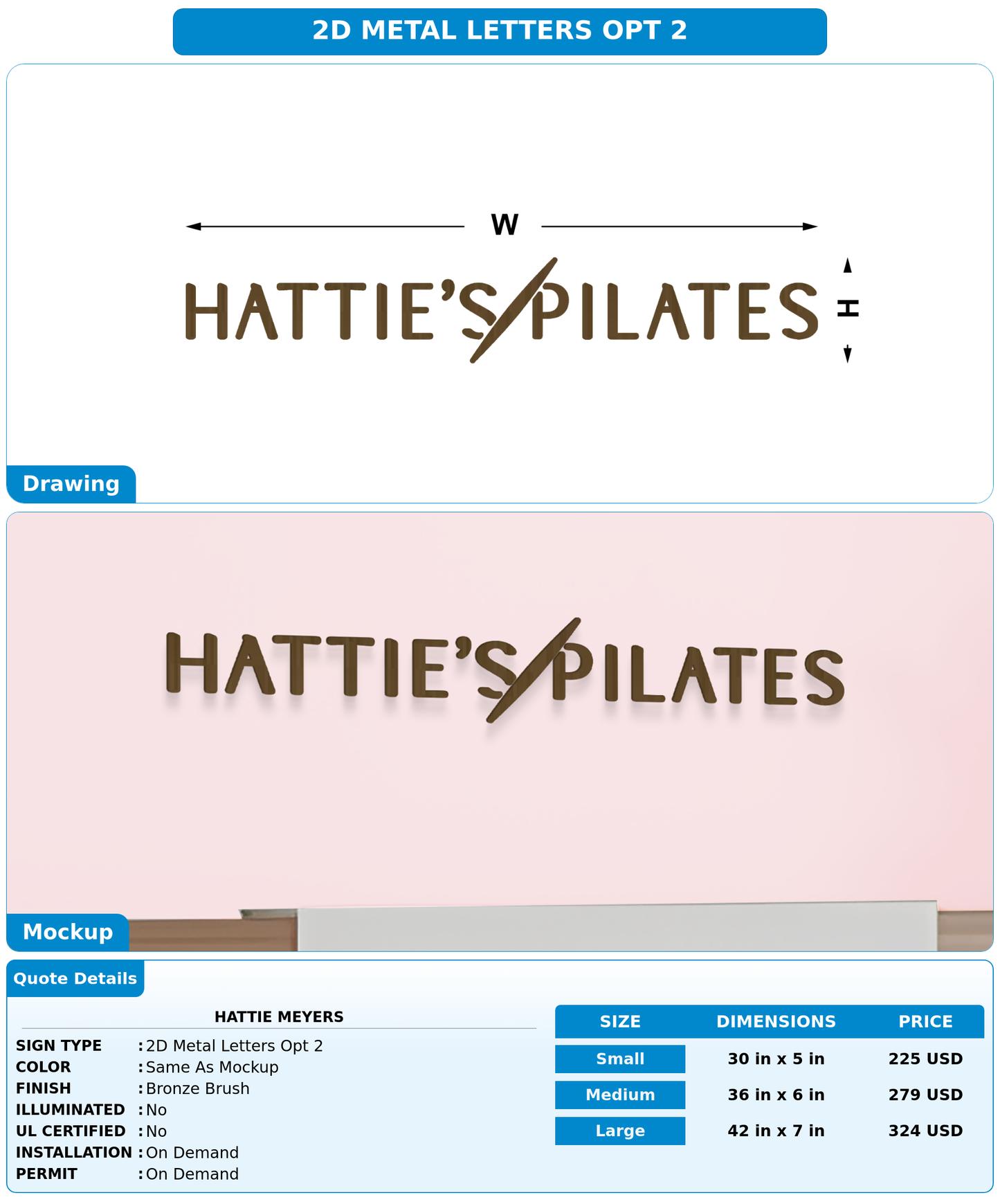 CUSTOM MOCKUP SIGN FOR Hattie Meyers