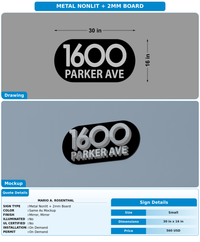 CUSTOM MOCKUP SIGN FOR Mario A. Rosenthal