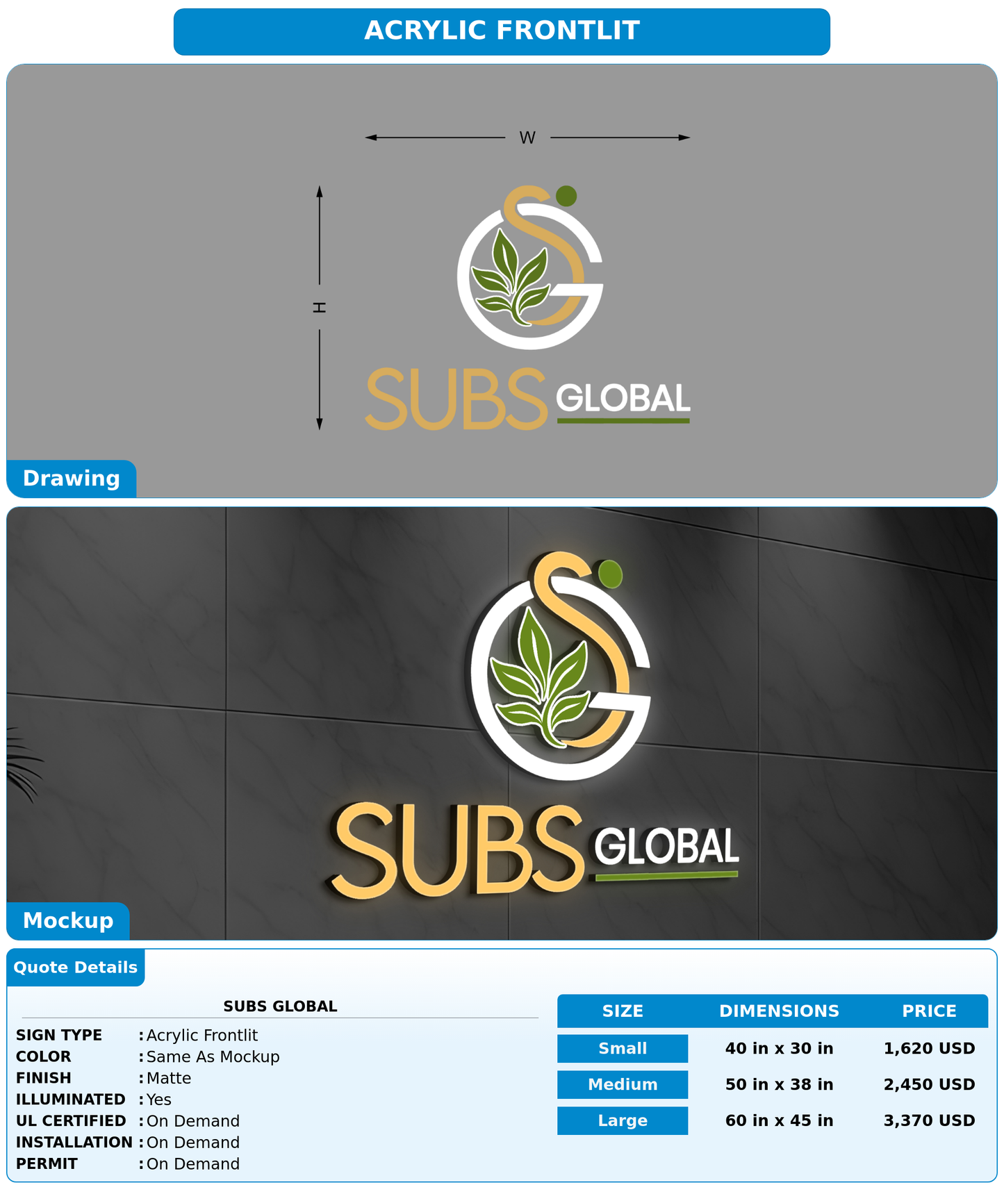 CUSTOM MOCKUP SIGN FOR SUBS Global