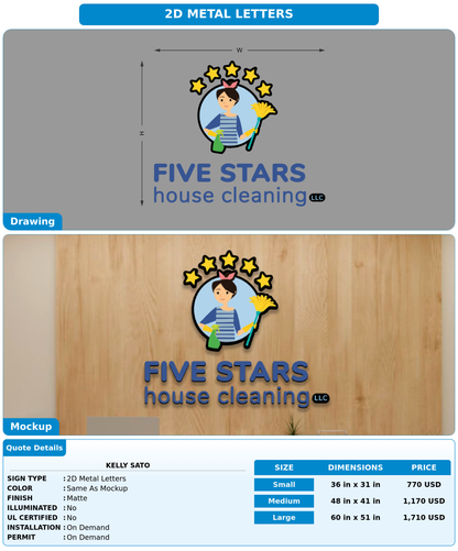 CUSTOM MOCKUP SIGN FOR Kelly sato