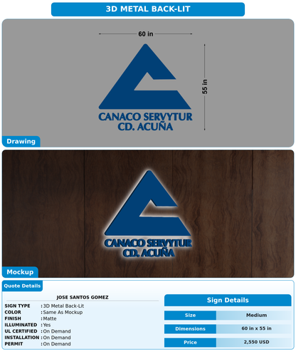 CUSTOM MOCKUP SIGN FOR Jose Santos Gomez