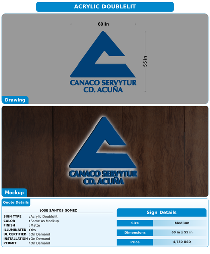CUSTOM MOCKUP SIGN FOR Jose Santos Gomez
