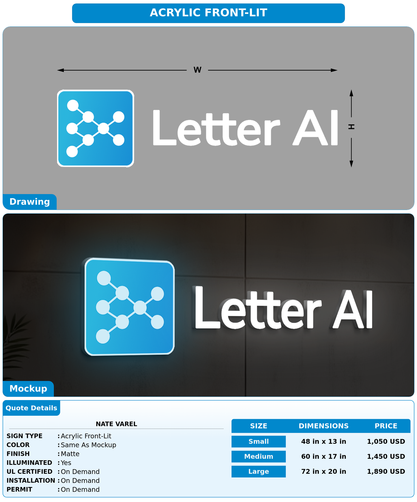 CUSTOM MOCKUP SIGN FOR Nate Varel