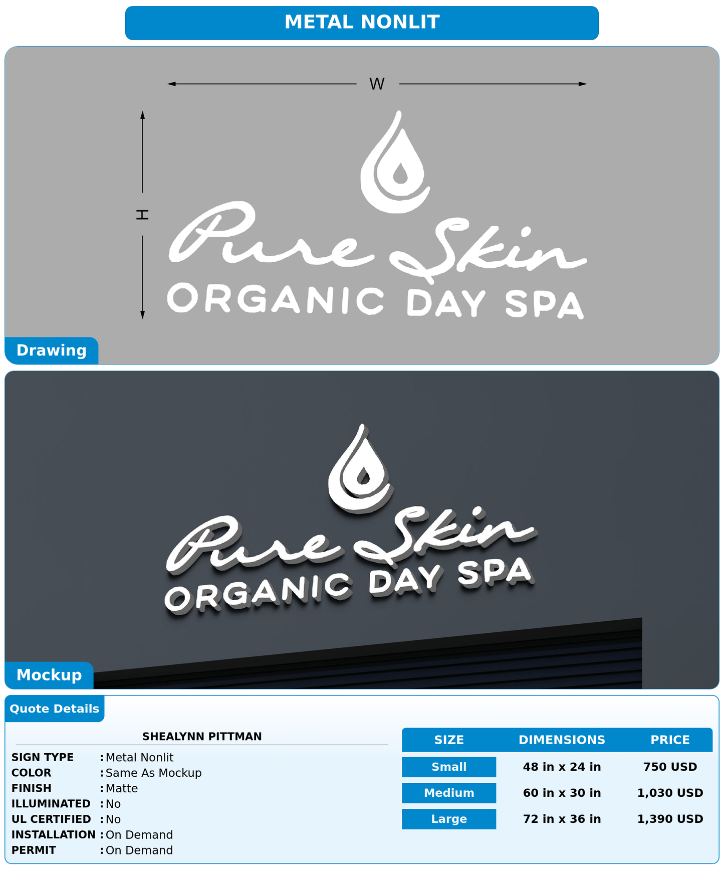 CUSTOM MOCKUP SIGN FOR Shealynn Pittman