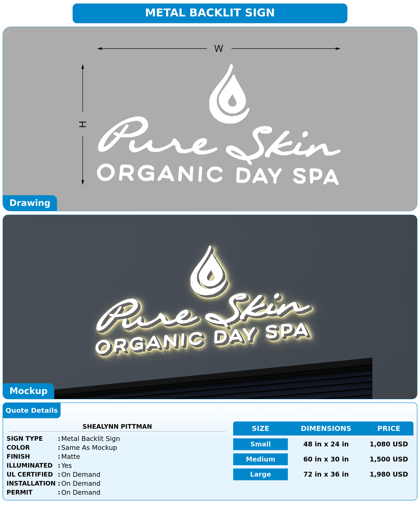 CUSTOM MOCKUP SIGN FOR Shealynn Pittman