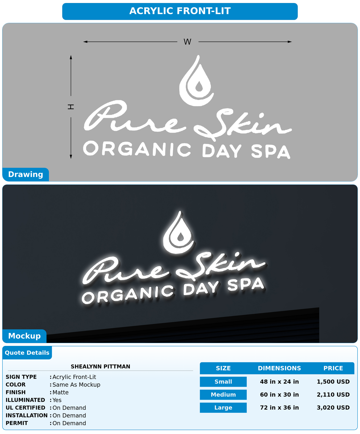 CUSTOM MOCKUP SIGN FOR Shealynn Pittman