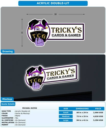 CUSTOM MOCKUP SIGN FOR Michael Hilton