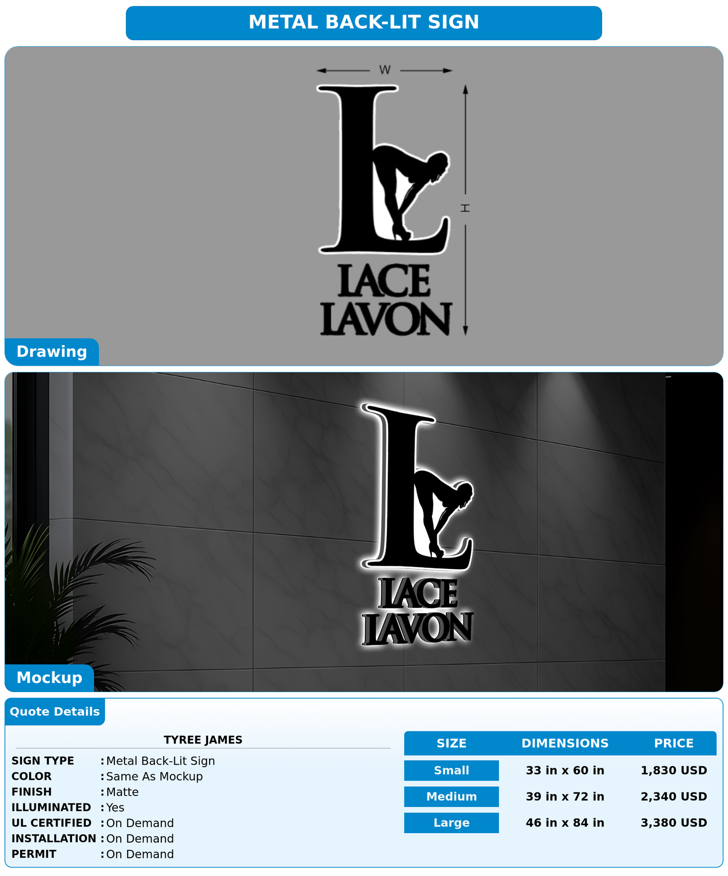 CUSTOM MOCKUP SIGN FOR Tyree James