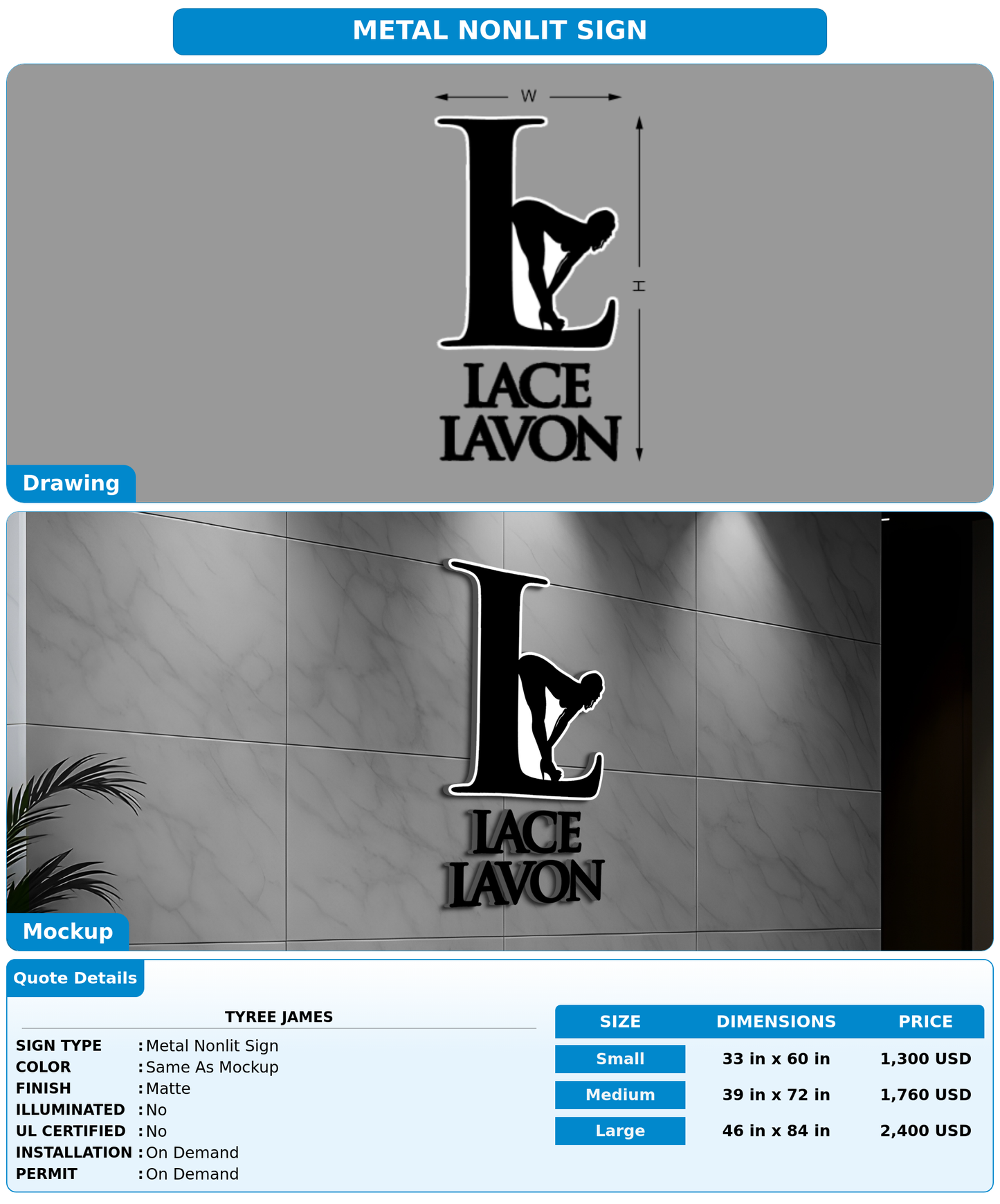 CUSTOM MOCKUP SIGN FOR Tyree James