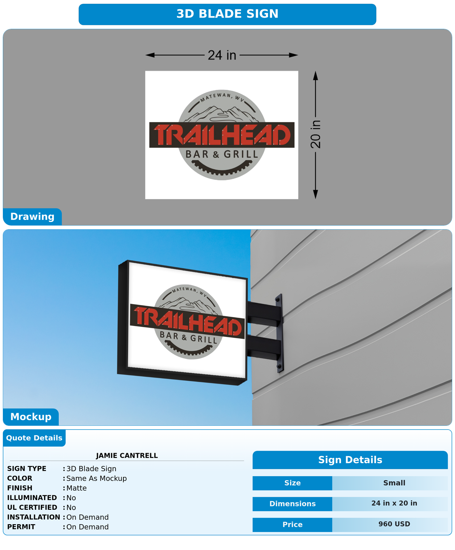 CUSTOM MOCKUP SIGN FOR Jamie Cantrell