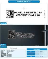 CUSTOM MOCKUP SIGN FOR Daniel Reinfeld