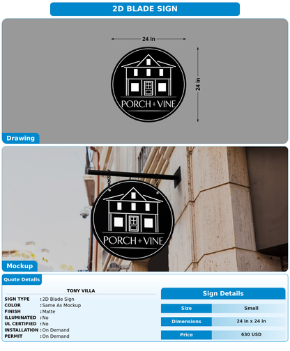 CUSTOM MOCKUP SIGN FOR Tony Villa