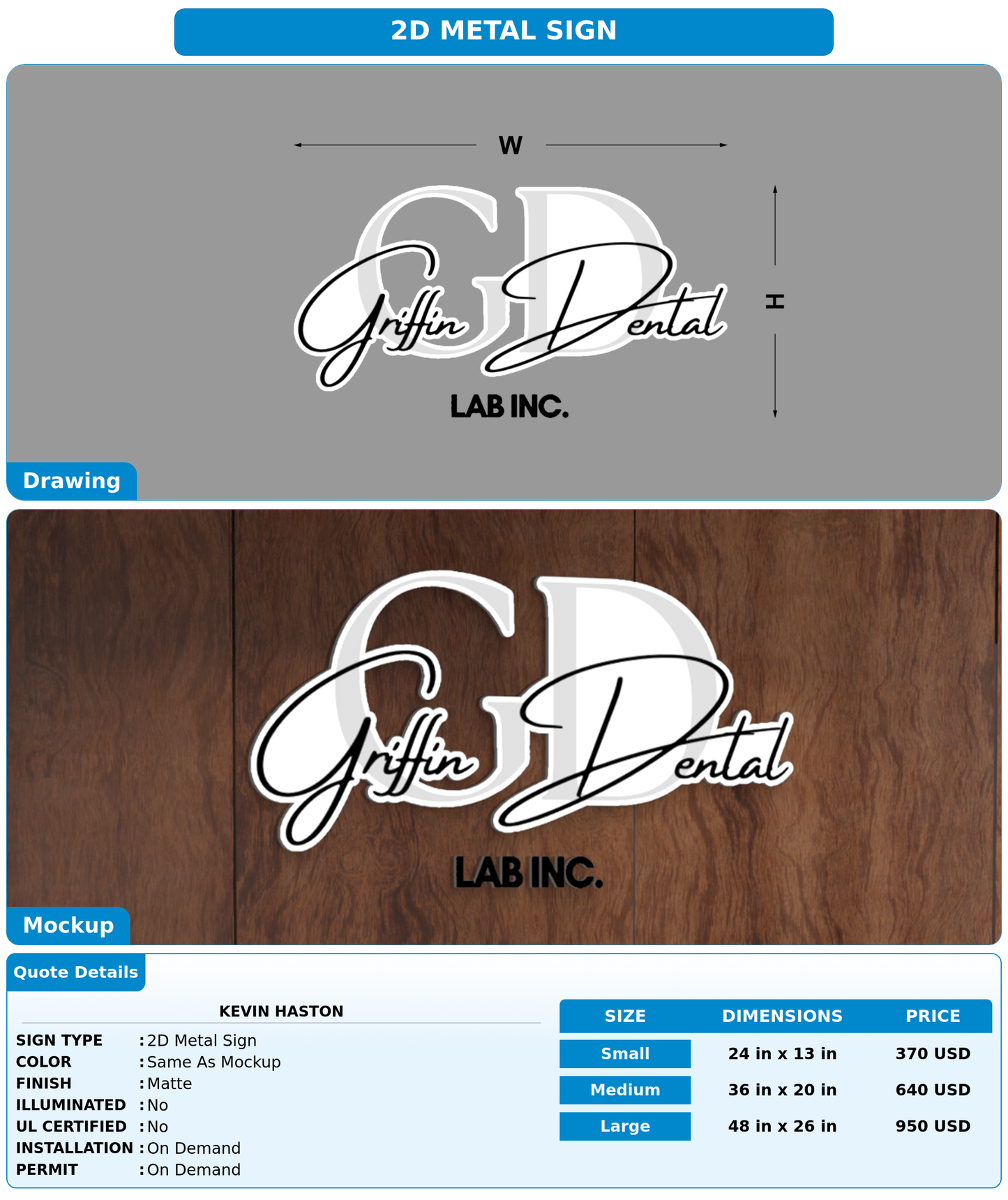 CUSTOM MOCKUP SIGN FOR Kevin Haston
