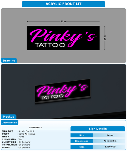 CUSTOM MOCKUP SIGN FOR Sean davis