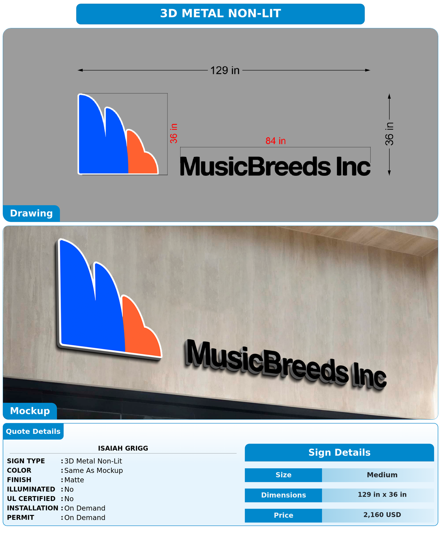 CUSTOM MOCKUP SIGN FOR Isaiah Grigg