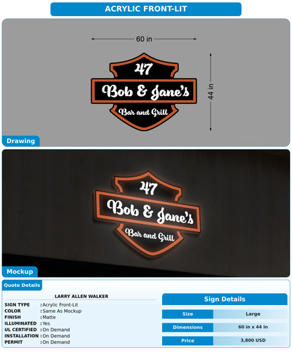 CUSTOM MOCKUP SIGN FOR Larry Allen Walker