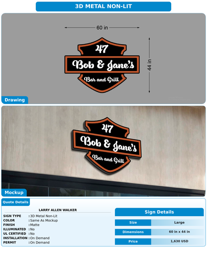 CUSTOM MOCKUP SIGN FOR Larry Allen Walker
