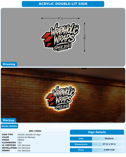 CUSTOM MOCKUP SIGN FOR Joel Canas