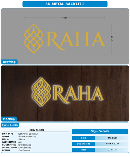 CUSTOM MOCKUP SIGN FOR Nicky Alison
