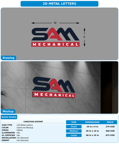CUSTOM MOCKUP SIGN FOR Christian DuPont