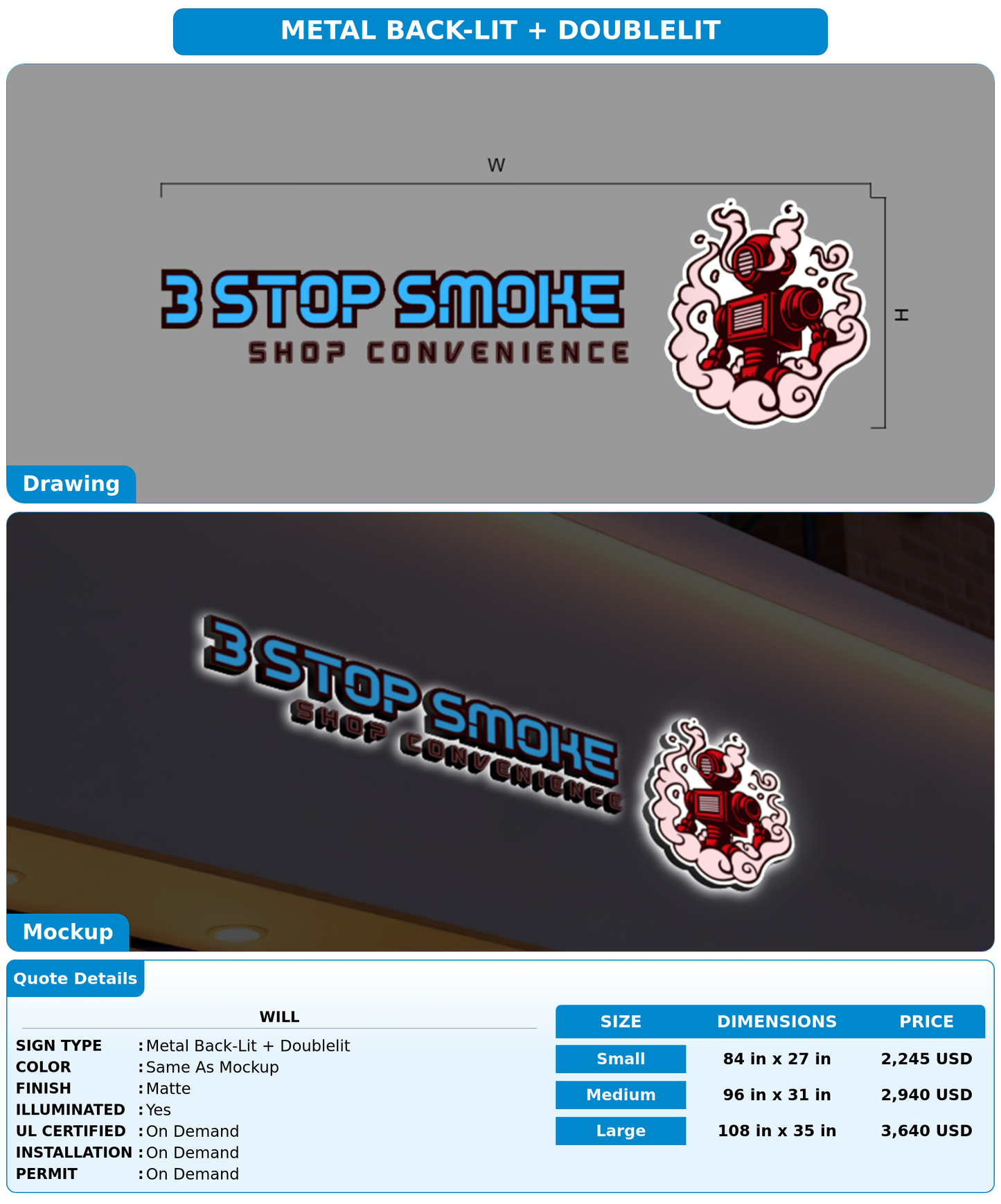CUSTOM MOCKUP SIGN FOR Will