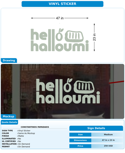 CUSTOM MOCKUP SIGN FOR Constantinos Papadakis